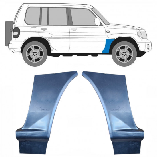 Opravný plech předního blatníku na Mitsubishi Pajero Pinin 1998- / Levá+Pravá / Sada 9298