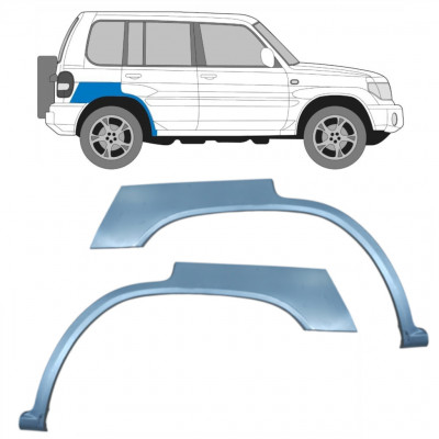 Lem zadního blatníku na Mitsubishi Pajero Pinin 1998-2007 / Levá+Pravá / Sada 10452