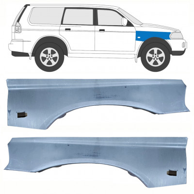 Opravný plech předního blatníku na Mitsubishi Pajero Sport 1996-2008 / Levá+Pravá / Sada 10104