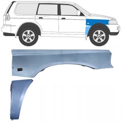Opravný plech předního blatníku na Mitsubishi Pajero Sport 1996-2008 / Pravá / Sada 8542