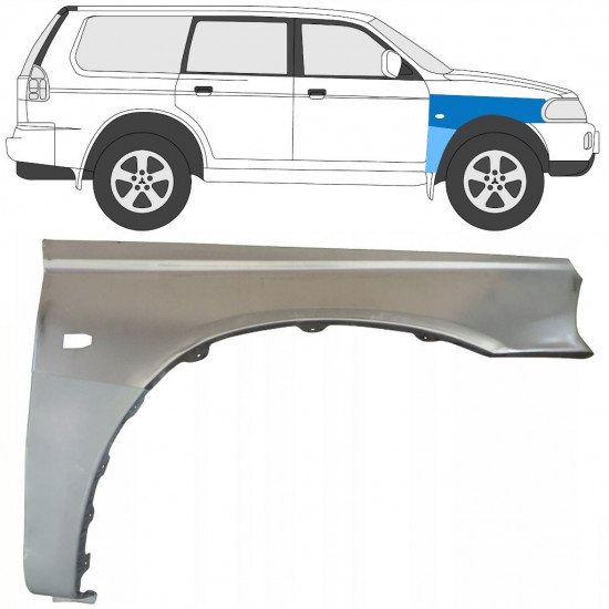 Opravný plech předního blatníku na Mitsubishi Pajero Sport 1996-2008 / Pravá / Sada 8542