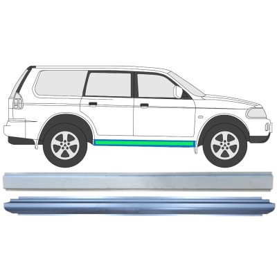 Opravný plech prahu vnitřní + vnější na Mitsubishi Pajero Sport 1996-2008 / Levá = Pravá (symetrická) / Sada 14873