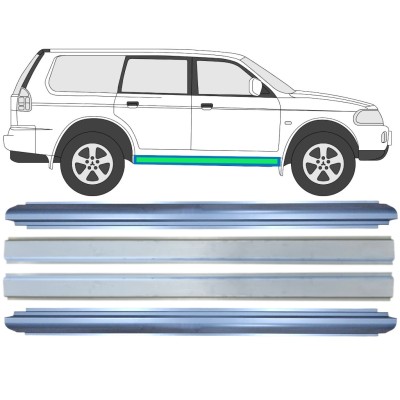 Opravný plech prahu vnitřní + vnější na Mitsubishi Pajero Sport 1996-2008 / Levá+Pravá / Sada 14874