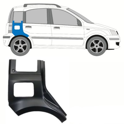 Lem zadního blatníku na Fiat Panda 2003-2012 / Pravá 10751