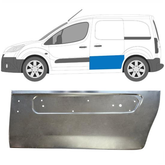 Opravný plech posuvných dveří na Peugeot Partner 2008-2018 / Levá 16623