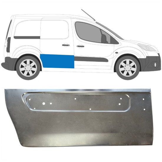 Opravný plech posuvných dveří na Peugeot Partner 2008-2018 / Pravá 16622