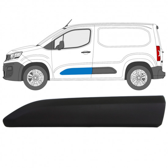 Boční lišta dveří na Peugeot Partner 2018-2023 / Levá 12985