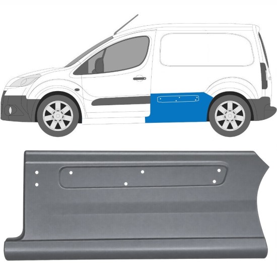 Opravný plech boku na Peugeot Partner 2008-2018 / Levá 17016