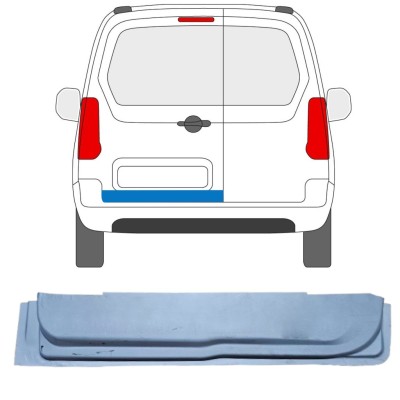 Opravný plech zadních dveří vnitřní na Peugeot Partner 2008-2018 / Levá 16908