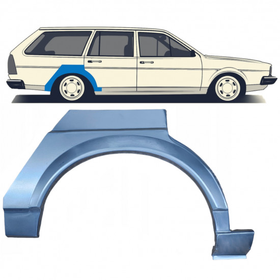 Lem zadního blatníku na VW Passat B2 1980-1988 / Pravá 7110