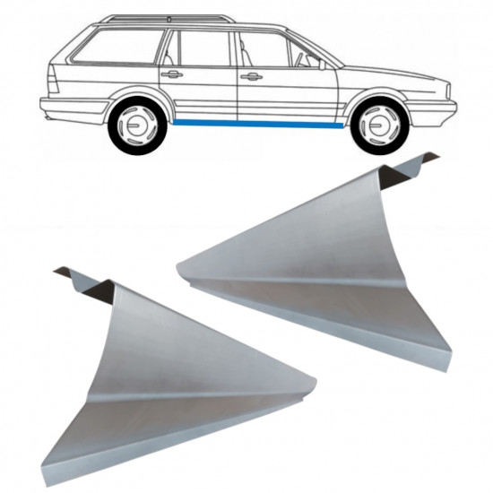 Opravný plech prahu na VW Passat B2 1980-1988 / Levá = Pravá (symetrická) / Sada 11262