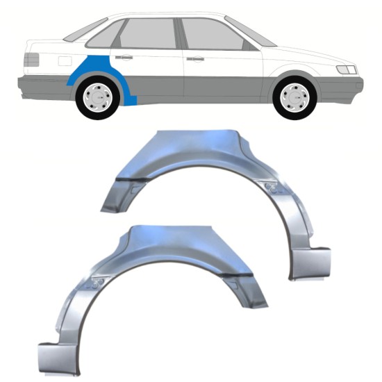 Lem zadního blatníku na Volkswagen Passat B4 1993-1996 / Levá+Pravá / Sada 16082