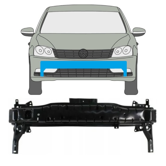 Výztuha předního nárazníku / Nosník na Volkswagen Passat B7 2010-2015 17259