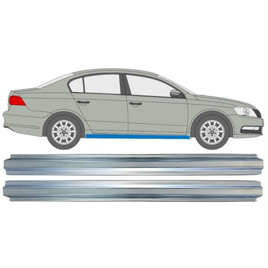 Opravný plech prahu na Volkswagen Passat B7 2010-2015 / Levá+Pravá / Sada 16357