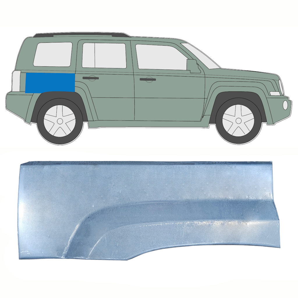 Lem Zadního Blatníku Na Jeep Patriot 2006- / Pravá 10303
