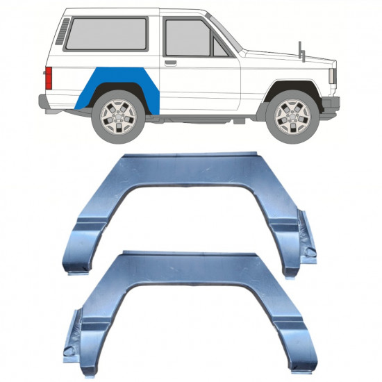 Lem zadního blatníku na Nissan Patrol 1979-1993 / Levá+Pravá / Sada 10412