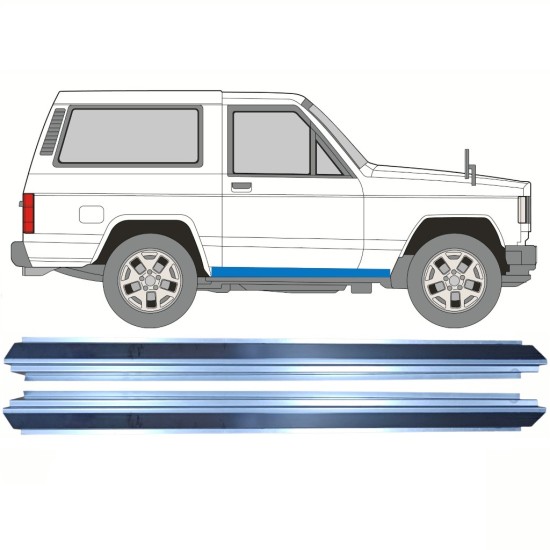 Opravný plech prahu na Nissan Patrol K160 1979-1990 / Levá+Pravá / Sada 16291
