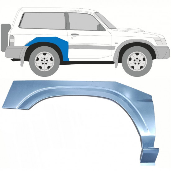 Lem zadního blatníku na Nissan Patrol 1997-2009 / Pravá 10218