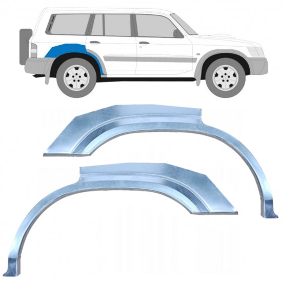 Lem zadního blatníku na Nissan Patrol 1997-2009 / Levá+Pravá / Sada 10283