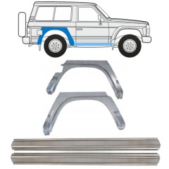 Opravný plech prahu + zadního blatníku na Nissan Patrol Y60 GY60 1990-1997 / Levá+Pravá / Sada 11542