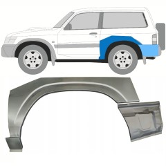 Lem zadního blatníku na Nissan Patrol Y61 GY61 1997-2009 / Levá / Sada 10799