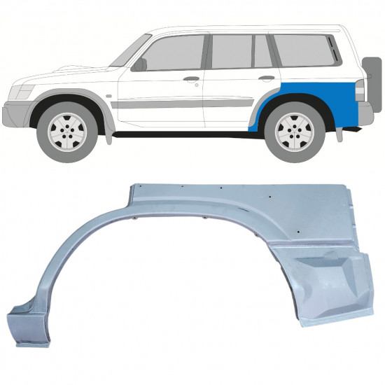 Lem zadního blatníku na Nissan Patrol 1997-2009 / Levá 12758