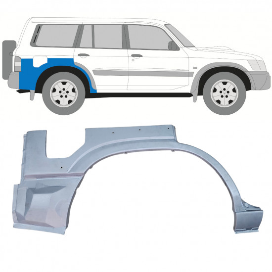 Lem zadního blatníku na Nissan Patrol 1997-2009 / Pravá 12757