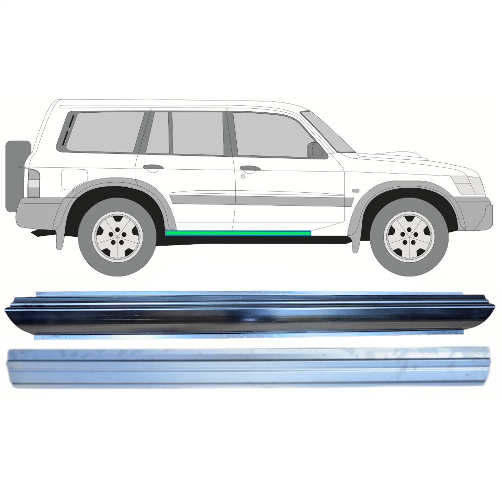 Opravný Plech Prahu Vnitřní + Vnější Na Nissan Patrol 1997-2009 / Levá = Pravá (Symetrická) / Sada 10367