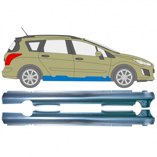 Kompletní práh na Peugeot 308 2007-2013 / Levá / Pravá / Levá+Pravá / Sada 12888