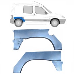 Lem zadního blatníku na Citroen Berlingo 1996-2008 / Levá+Pravá / Sada 14060