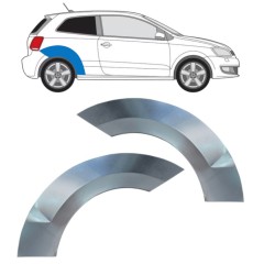 Lem zadního blatníku na Volkswagen Polo 2009-2017 / Levá+Pravá / Sada 16360