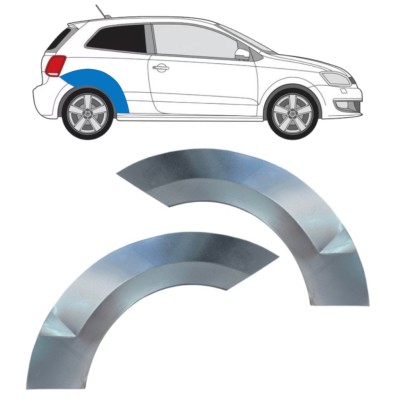 Lem zadního blatníku na Volkswagen Polo 2009-2017 / Levá+Pravá / Sada 16360