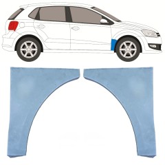 Opravný plech předního blatníku na Volkswagen Polo 2009-2017 / Levá+Pravá / Sada 10513