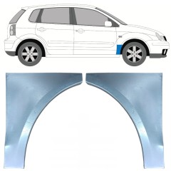 Opravný plech předního blatníku na Volkswagen Polo 2001-2009 / Levá+Pravá / Sada 9733