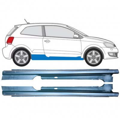 Kompletní práh na Volkswagen Polo 2009-2017 / Levá+Pravá / Sada 12861
