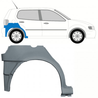 VW POLO 1994-1999 OPRAVA PODBĚHU KOLA / S DOLNÍ ZADNÍ ČÁST / PRÁVA