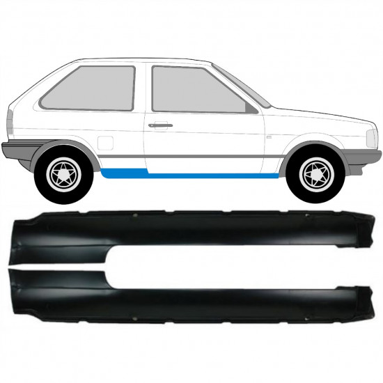 Opravný plech prahu na VW Polo 1981-1994 / Levá+Pravá / Sada 10509