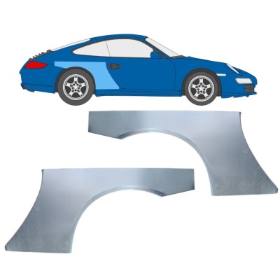 Lem zadního blatníku na Porsche 911 997 2004-2012 / Levá+Pravá / Sada 16381