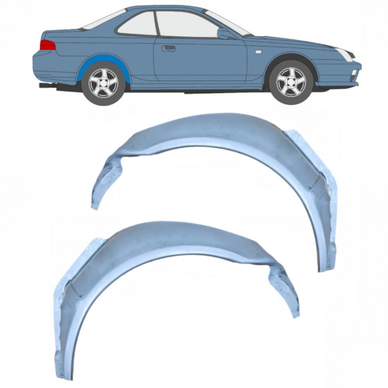 Vnitřní oprava zadního blatníku na Honda Prelude 1996-2001 / Levá+Pravá / Sada 10503