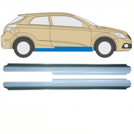 Opravný plech prahu na Kia Pro Ceed 2006-2012 / Levá+Pravá / Sada 10822