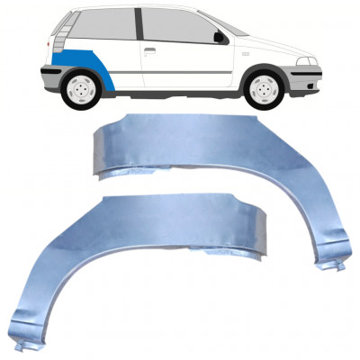 Lem zadního blatníku na Fiat Punto 1 1993-1999 / Levá+Pravá / Sada 9684