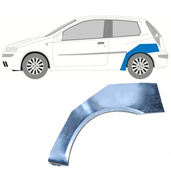 Lem zadního blatníku na Fiat Punto 2 1999-2010 / Levá 7268