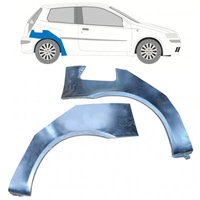 Lem zadního blatníku na Fiat Punto 2 1999-2010 / Levá+Pravá / Sada 10404