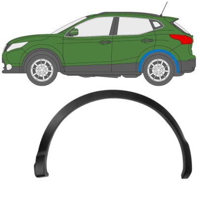 Boční lišta zadního blatníku na Nissan Qashqai 2013-2021 / Levá 11780