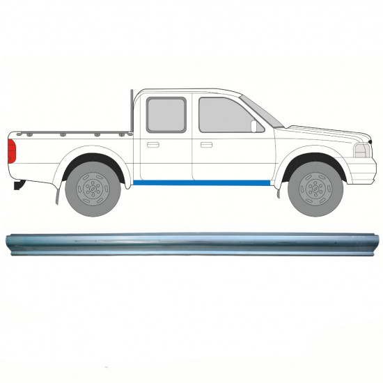 Opravný plech prahu na Ford Ranger 1998-2006 / Levá = Pravá (symetrická) 8607