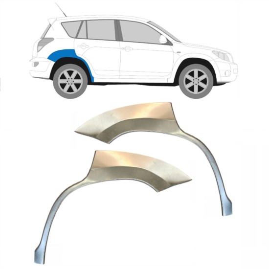 Lem zadního blatníku na Toyota Rav4 2006-2013 / Levá+Pravá / Sada 14755 Lem zadního blatníku na Toyota Rav4 2006-2013 / Levá+Pravá / Sada 14755