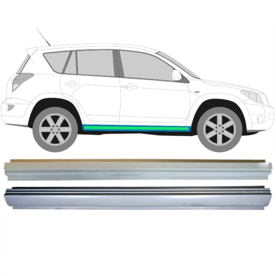 Opravný plech prahu vnitřní + vnější na Toyota Rav4 2006-2013 / Levá = Pravá (symetrická) / Sada 14904 Opravný plech prahu vnitřní + vnější na Toyota Rav4 2006-2013 / Levá = Pravá (symetrická) / Sada 14904