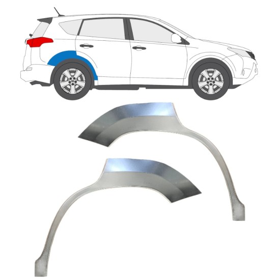 Lem zadního blatníku na Toyota Rav4 2013-2018 / Levá+Pravá / Sada 16490