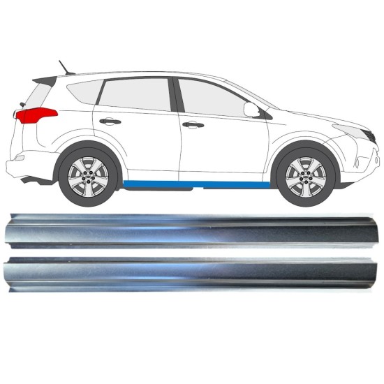 Opravný plech prahu na Toyota Rav4 2013-2018 / Levá+Pravá / Sada 16493