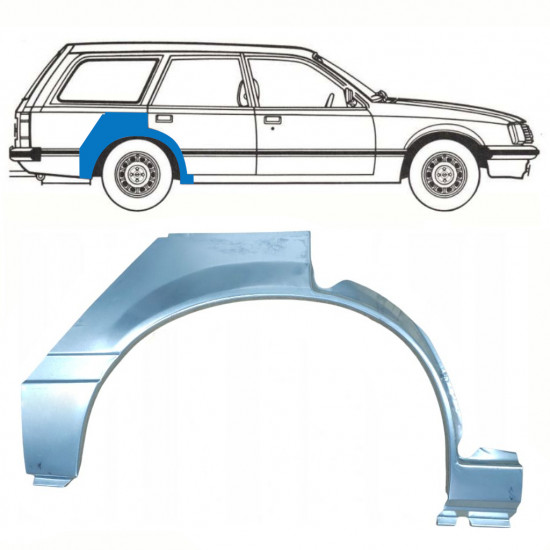 Lem zadního blatníku na Opel Rekord E 1977-1986 / Pravá / COMBI /  10786